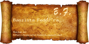 Baszista Fedóra névjegykártya